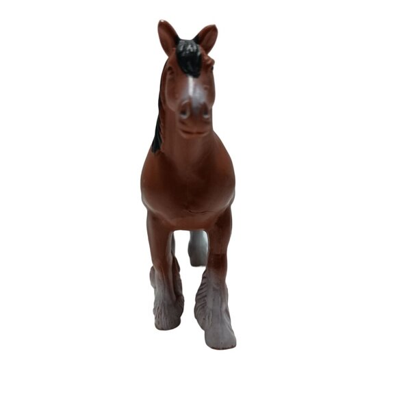 Funrise Toys Clydesdale 1988 Collectible Hard Rubber Brown Horse Figure Vtg. - Picture 2 of 7